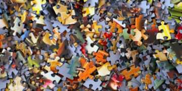 stack of jigsaw puzzle pieces